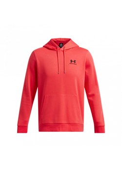 Męska bluza dresowa nierozpinana z kapturem Under Armour UA Icon Fleece Hoodie - czerwona ze sklepu Sportstylestory.com w kategorii Bluzy męskie - zdjęcie 175123203