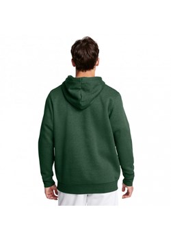 Męska bluza dresowa nierozpinana z kapturem Under Armour UA Icon Fleece Hoodie - zielona ze sklepu Sportstylestory.com w kategorii Bluzy męskie - zdjęcie 175123211