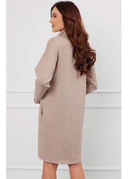 Szlafrok damski na suwak z długi rękawem beżowy Graf, Kolor beżowy, Rozmiar S, Italian Fashion ze sklepu Primodo w kategorii Szlafroki damskie - zdjęcie 175128612