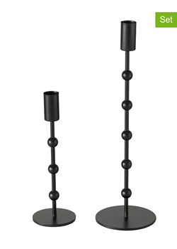 Boltze Świeczniki (2 szt.) &quot;Kimberly&quot; w kolorze czarnym ze sklepu Limango Polska w kategorii Świeczniki - zdjęcie 175131354