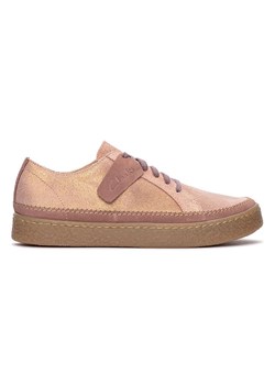 Clarks Skórzane sneakersy &quot;Barleigh Lace&quot; w kolorze beżowym ze sklepu Limango Polska w kategorii Trampki damskie - zdjęcie 175136224