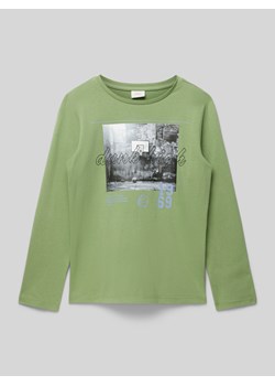 Bluzka o kroju regular fit z długim rękawem i nadrukiem z przodu ze sklepu Peek&Cloppenburg  w kategorii T-shirty chłopięce - zdjęcie 175146302