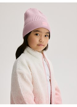 Reserved - Dzianinowa czapka z wiskozą - pastelowy róż ze sklepu Reserved w kategorii Czapki dziecięce - zdjęcie 175151761