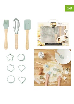 The Home Deco Kids 9-częściowy zestaw dziecięcy w kolorze błękitno-jasnobrązowym do wypieków ze sklepu Limango Polska w kategorii Akcesoria do pieczenia - zdjęcie 175158320