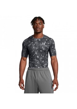 Męska koszulka treningowa Under Armour UA Hg Armour Prtd Ss - szara ze sklepu Sportstylestory.com w kategorii T-shirty męskie - zdjęcie 175165381