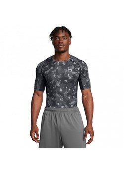 Męska koszulka treningowa Under Armour UA Hg Armour Prtd Ss - szara ze sklepu Sportstylestory.com w kategorii T-shirty męskie - zdjęcie 175165382
