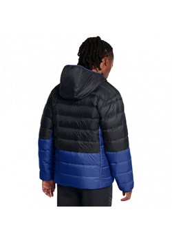 Męska kurtka z puchem naturalnym Under Armour Legend Down Hooded Jacket - czarna ze sklepu Sportstylestory.com w kategorii Kurtki męskie - zdjęcie 175165392