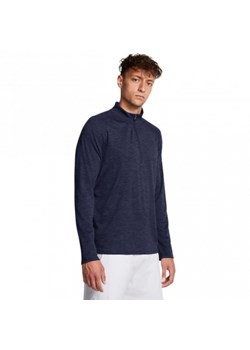 Męski longsleeve treningowy Under Armour UA Tech Textured 1/2 Zip - granatowy ze sklepu Sportstylestory.com w kategorii T-shirty męskie - zdjęcie 175165413