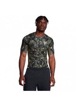 Męska koszulka treningowa Under Armour UA Hg Armour Prtd Ss - zielona ze sklepu Sportstylestory.com w kategorii T-shirty męskie - zdjęcie 175165423