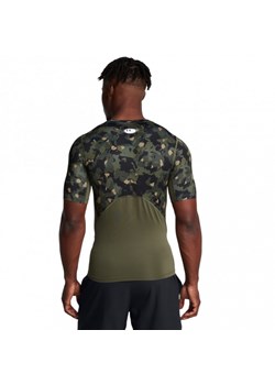 Męska koszulka treningowa Under Armour UA Hg Armour Prtd Ss - zielona ze sklepu Sportstylestory.com w kategorii T-shirty męskie - zdjęcie 175165424
