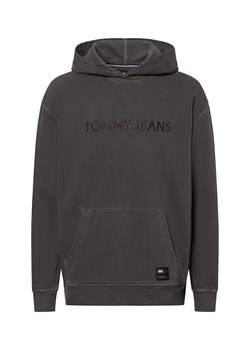 Tommy Jeans Męski sweter z kapturem Mężczyźni Bawełna szary jednolity ze sklepu vangraaf w kategorii Bluzy męskie - zdjęcie 175166250