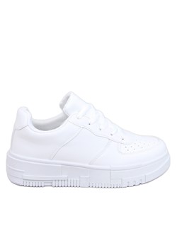 Sneakersy damskie Clemons Allwhite białe ze sklepu ButyModne.pl w kategorii Buty sportowe damskie - zdjęcie 175170014