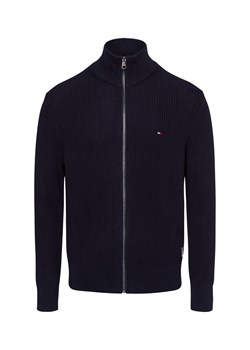 Tommy Hilfiger Męski kardigan Mężczyźni Bawełna granatowy jednolity ze sklepu vangraaf w kategorii Swetry męskie - zdjęcie 175173292