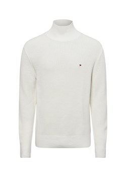 Tommy Hilfiger Męski sweter z dzianiny Mężczyźni Bawełna écru jednolity ze sklepu vangraaf w kategorii Swetry męskie - zdjęcie 175173294