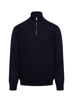 Tommy Hilfiger Bluza męska Mężczyźni granatowy jednolity ze sklepu vangraaf w kategorii Bluzy męskie - zdjęcie 175173302