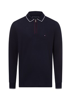 Tommy Hilfiger Męska koszulka polo Mężczyźni Bawełna granatowy jednolity ze sklepu vangraaf w kategorii T-shirty męskie - zdjęcie 175173303