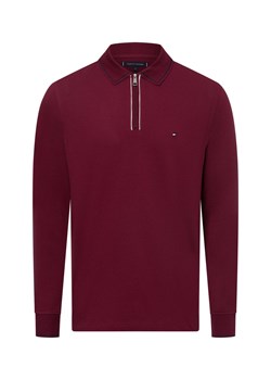 Tommy Hilfiger Męska koszulka polo Mężczyźni Bawełna bordowy jednolity ze sklepu vangraaf w kategorii T-shirty męskie - zdjęcie 175173304