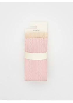 Reserved - Bawełniane rajstopy 2 pack - kremowy ze sklepu Reserved w kategorii Rajstopy dziecięce - zdjęcie 175178811