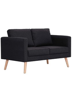 Dwuosobowa czarna kanapa - Imex 2X ze sklepu Edinos.pl w kategorii Sofy i kanapy - zdjęcie 175180592
