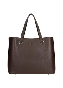 Wojas Duża Ciemnobrązowa Torebka Damska Skórzana ze sklepu Wojas w kategorii Torby Shopper bag - zdjęcie 175186094