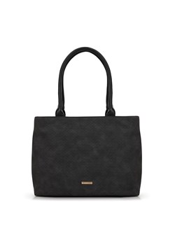 Torebka shopperka z ekoskóry w tłoczony wzór szara ze sklepu WITTCHEN w kategorii Torby Shopper bag - zdjęcie 175194574