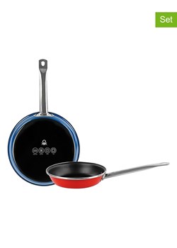 Benetton Patelnie (2 szt.) w kolorze czerwonym i niebieskim ze sklepu Limango Polska w kategorii Garnki - zdjęcie 175200800