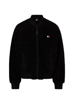 Tommy Jeans Bluza męska Mężczyźni Sztuczne włókno czarny jednolity ze sklepu vangraaf w kategorii Bluzy męskie - zdjęcie 175207834