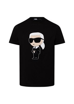 KARL LAGERFELD Koszulka męska Mężczyźni Bawełna czarny jednolity ze sklepu vangraaf w kategorii T-shirty męskie - zdjęcie 175207840