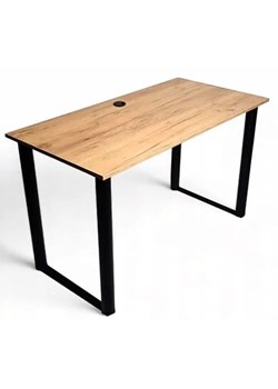 Industrialne biurko do pracy 120x60 dąb craft złoty - Trilox ze sklepu Edinos.pl w kategorii Dom - zdjęcie 175215971
