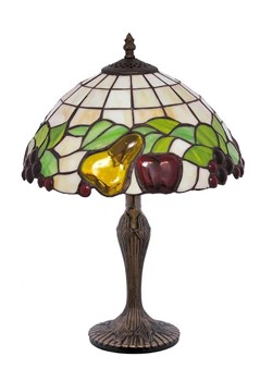 Witrażowa lampa stołowa w stylu retro - S947-Oxana ze sklepu Edinos.pl w kategorii Lampy stołowe - zdjęcie 175225663