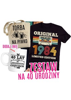 ZESTAW NA 40 URODZINY - KOSZULKA KUBEK TORBA ze sklepu Time For Fashion w kategorii Bluzki damskie - zdjęcie 175228862