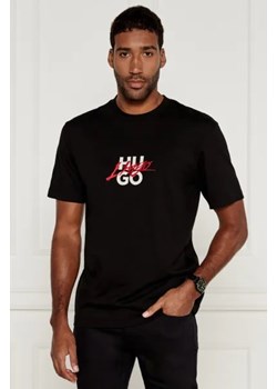 HUGO T-shirt Dlongny | Relaxed fit ze sklepu Gomez Fashion Store w kategorii T-shirty męskie - zdjęcie 175231821