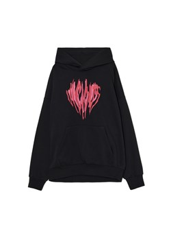 Cropp - Czarna bluza z efektownym nadrukiem UNISEX - czarny ze sklepu Cropp w kategorii Bluzy męskie - zdjęcie 175232263