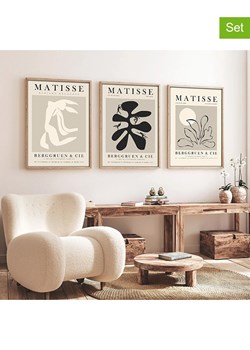 ABERTO DESIGN Druki artystyczne (3 szt.) w drewnianej ramce ze sklepu Limango Polska w kategorii Obrazy - zdjęcie 175238684