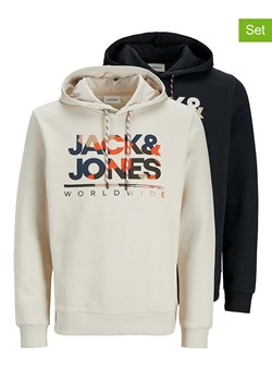 Jack &amp; Jones Bluzy (2 szt.) &quot;Luke&quot; w kolorze kremowym i czarnym ze sklepu Limango Polska w kategorii Bluzy męskie - zdjęcie 175239013