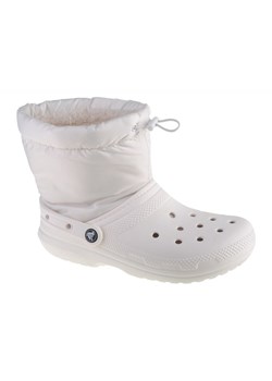 Buty Crocs Classic Lined Neo Puff Boot 206630-143 białe ze sklepu ButyModne.pl w kategorii Śniegowce damskie - zdjęcie 175239160