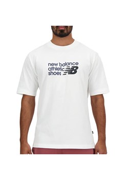 Koszulka New Balance MT41524WT - biała ze sklepu streetstyle24.pl w kategorii T-shirty męskie - zdjęcie 175239704