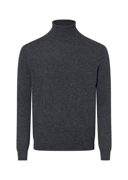 Andrew James Męski sweter z czystego kaszmiru Mężczyźni Kaszmir antracytowy jednolity ze sklepu vangraaf w kategorii Swetry męskie - zdjęcie 175241150