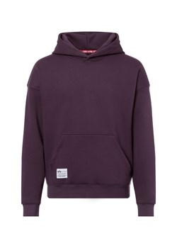 Alpha Industries Męski sweter z kapturem Mężczyźni Materiał dresowy bakłażanowy jednolity ze sklepu vangraaf w kategorii Bluzy męskie - zdjęcie 175241164