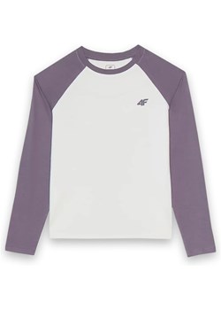 Longsleeve dziewczęcy 4FJWAW24TLONF291 4F ze sklepu SPORT-SHOP.pl w kategorii Bluzki dziewczęce - zdjęcie 175250132