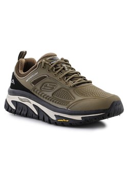 Buty Skechers Arch Fit Road Walker-Recon 237333-OLBK brązowe ze sklepu ButyModne.pl w kategorii Buty sportowe męskie - zdjęcie 175272442