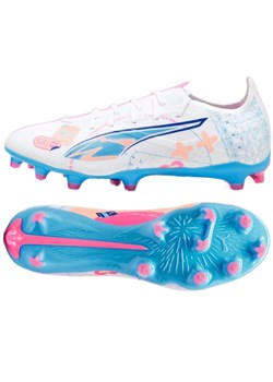 Buty piłkarskie Puma Ultra 5 Match Vol.Up FG/MG 108064-01 białe ze sklepu ButyModne.pl w kategorii Buty sportowe męskie - zdjęcie 175272450