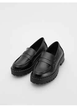 Reserved - Loafersy z imitacji skóry - czarny ze sklepu Reserved w kategorii Półbuty dziecięce - zdjęcie 175279124