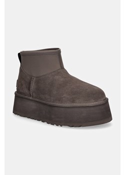 UGG śniegowce Classic Mini Dipper kolor szary 1168170-THND ze sklepu PRM w kategorii Śniegowce damskie - zdjęcie 175279683