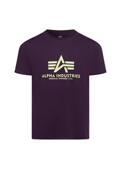 Alpha Industries T-shirt męski Mężczyźni Bawełna lila nadruk ze sklepu vangraaf w kategorii T-shirty męskie - zdjęcie 175291713