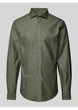 Koszula biznesowa o kroju slim fit z kołnierzykiem typu cutaway ze sklepu Peek&Cloppenburg  w kategorii Koszule męskie - zdjęcie 175300974