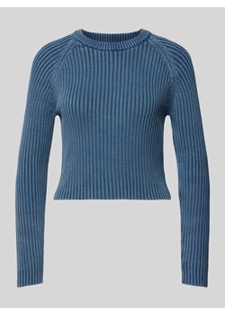 Sweter z dzianiny o kroju regular fit z efektem sprania model ‘REAL’ ze sklepu Peek&Cloppenburg  w kategorii Swetry damskie - zdjęcie 175302314