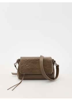 Reserved - Torebka crossbody z marszczeniami - brązowy ze sklepu Reserved w kategorii Torebki damskie - zdjęcie 175311102