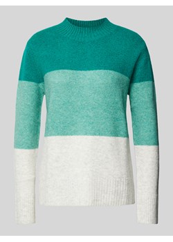 Sweter z dzianiny o kroju regular fit w stylu Colour Blocking ze sklepu Peek&Cloppenburg  w kategorii Swetry damskie - zdjęcie 175323831