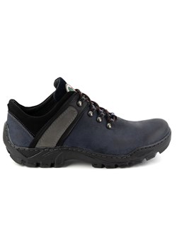 Skórzane buty trekkingowe męskie 311GT granatowe ze sklepu butyolivier w kategorii Buty trekkingowe męskie - zdjęcie 175332643